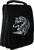 Сумка-планшет "Волк" Трайбл с вышивкой с логотипом с рисунком