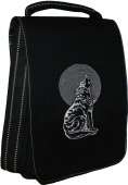 Сумка-планшет "Волк" Луна с вышивкой с логотипом с рисунком