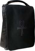 Сумка-планшет "Анкх" Черный с вышивкой с логотипом с рисунком