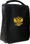 Сумка-планшет "Герб России" с вышивкой с логотипом с рисунком